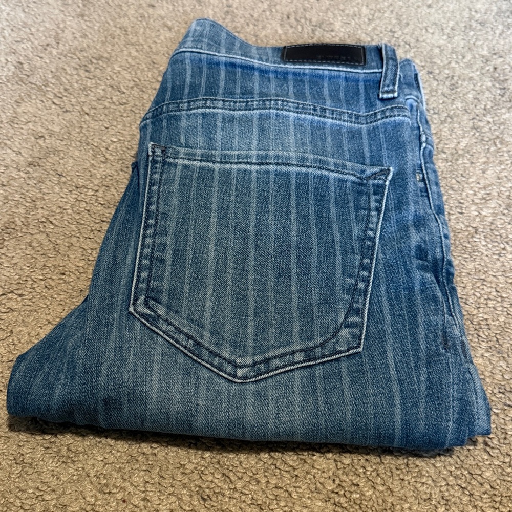 Express Blue Straight Leg Denim Jeans - Picture 2 of 10